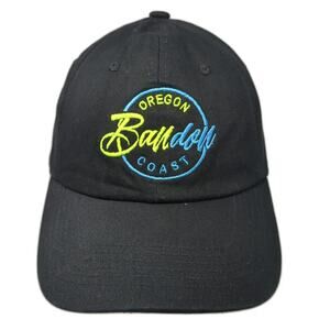 Salt Creek Baseball Cap Black One Size Oregon Bandon Coast Embroidery Cotton Hat